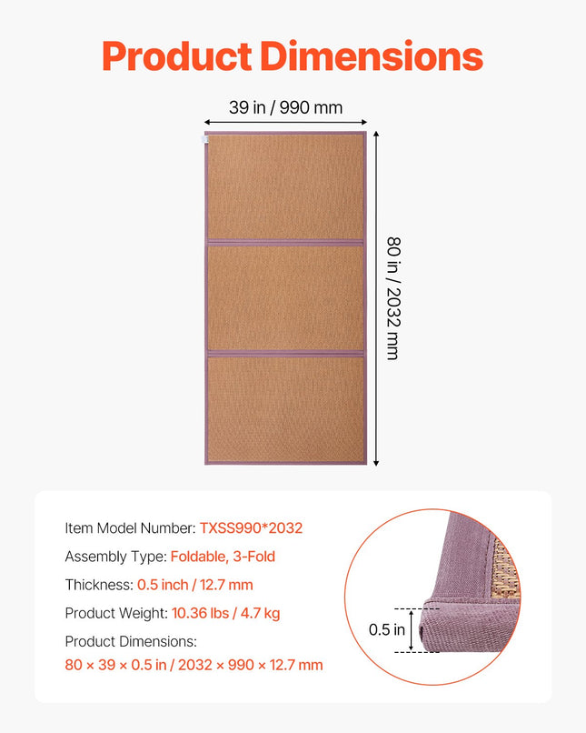 Japoniškas tatamis VEVOR TXSS990*2032, 203 x 99 cm