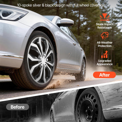 Automobilio ratų gaubtai VEVOR T-R15-10, 15 colių, 4 vnt.