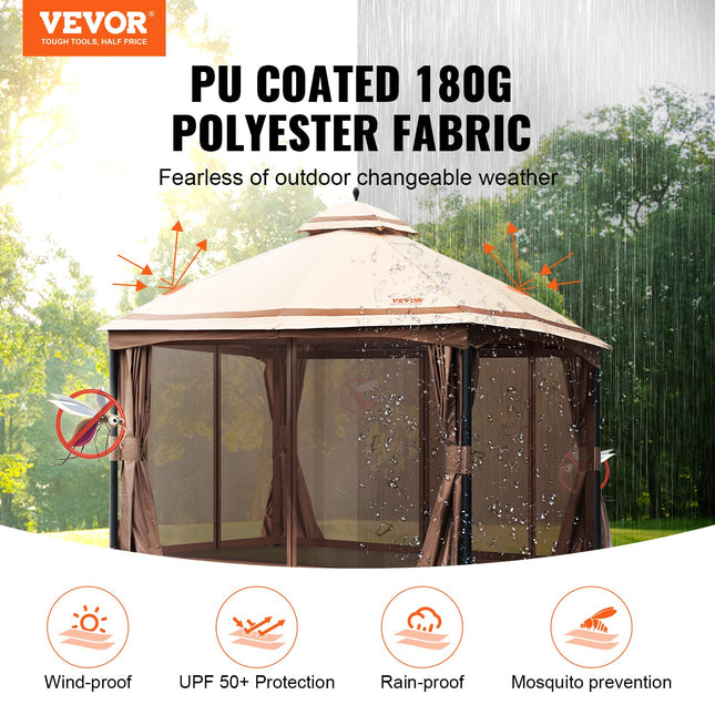 Sodo pavėsinė VEVOR KD-TY007-1, 3 x 4 m