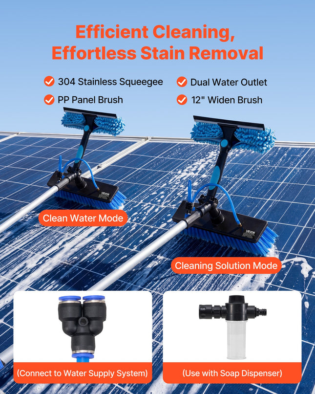 Saulės kolektorių valymo rinkinys VEVOR HW5-7.9m(30CM)-EU, 7,885 m