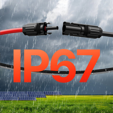 Saulės baterijų ilginamasis kabelis VEVOR MC4-10AWG, 15,24 m