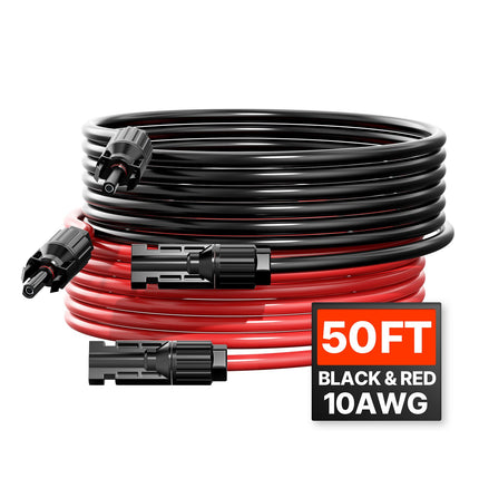 Saulės baterijų ilginamasis kabelis VEVOR MC4-10AWG, 15,24 m