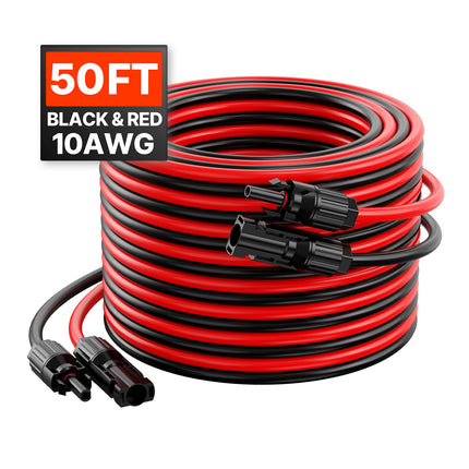 Saulės baterijų ilginamasis kabelis VEVOR MC4-10AWG, 15,24 m