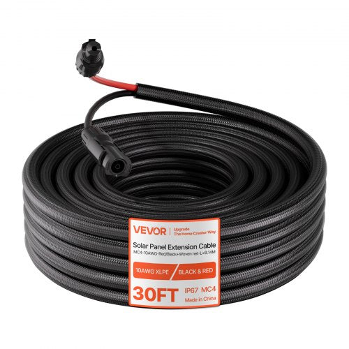 Saulės kolektorių ilginamasis kabelis VEVOR MC4-10AWG-9.14M, 10 AWG