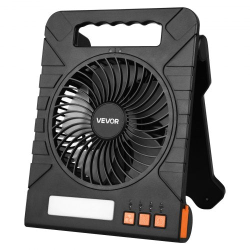 Įkraunamas saulės energijos ventiliatorius VEVOR F907, 10000 mAh
