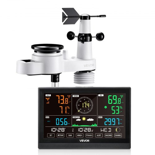 Belaidė meteorologinė stotelė VEVOR YT60310, 5-in-1 jutiklis