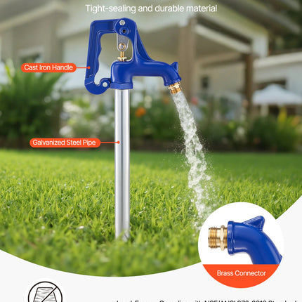 Lauko hidrantas VEVOR SHYH03NL, 914,4 mm įkasimo gylis