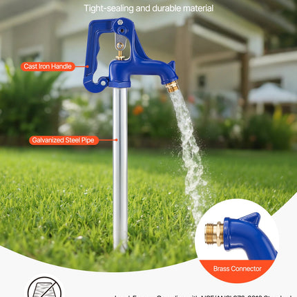 Lauko hidrantas VEVOR SHYH04NL, 1219,2 mm įkasimo gylis