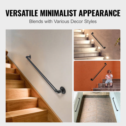 Sieninis laiptų turėklas VEVOR VV-GYGFS-HS2YC, 61 cm