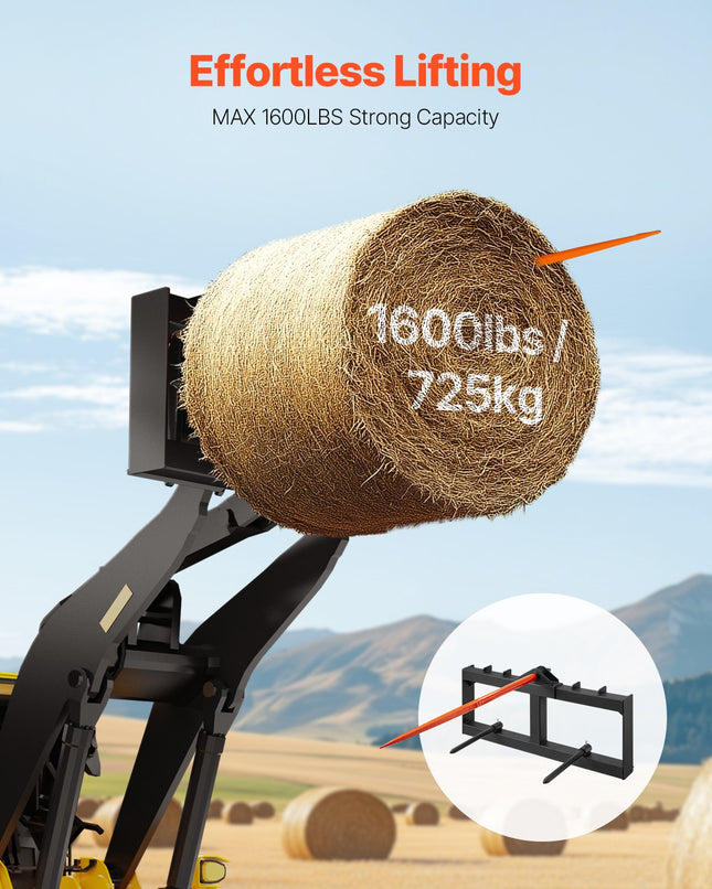 Šieno šakės VEVOR WBS-012, 725 kg keliamoji galia
