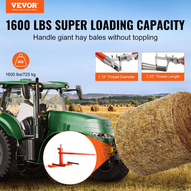 Šieno šakės VEVOR WBS-013, 725 kg keliamoji galia
