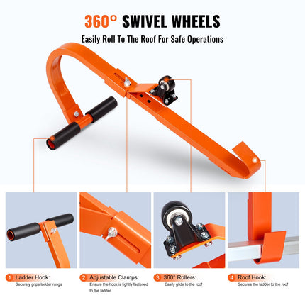 Kopėčių kabliai stogui VEVOR XSJ-24-P02, 2 vnt., 226,8 kg keliamoji galia