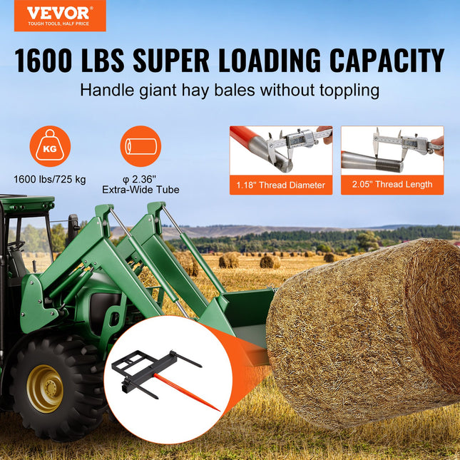 Šieno šakės VEVOR WBS-015, 725 kg keliamoji galia