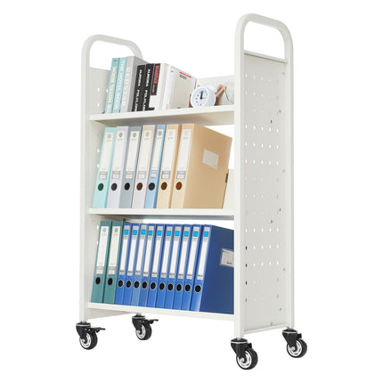 Bibliotekos vežimėlis knygoms VEVOR HXTC-3VD, 150 kg keliamoji galia