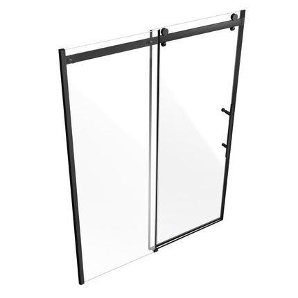 Berėmės stumdomos dušo durys VEVOR CNH-PF-S721A MB, 147-150 x 190 cm