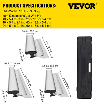 Gipso glaistymo mentelių rinkinys VEVOR, 25/40/60 cm