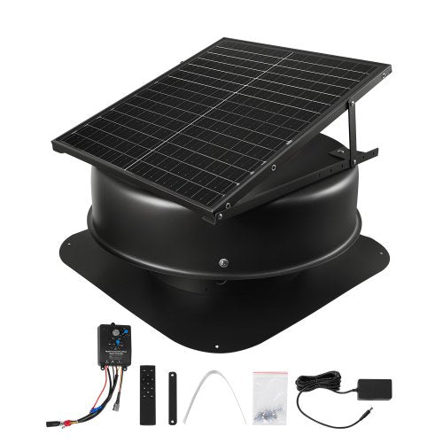 Saulės energija varomas stogo ventiliatorius VEVOR JBSF-350F, 50 W