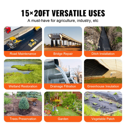 Geotekstilė VEVOR 4.6*6.1-136, 4.6x6.1 m