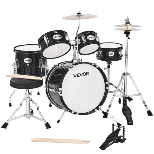 Vaikiškas būgnų komplektas VEVOR SH-004-BK, 5 dalių