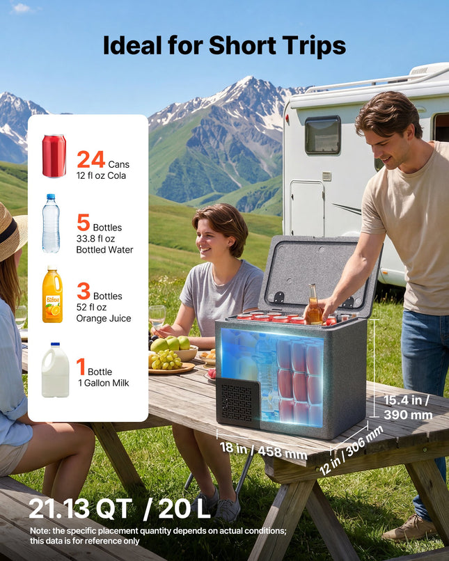 Automobilinis šaldytuvas VEVOR FE20, 20 l talpa