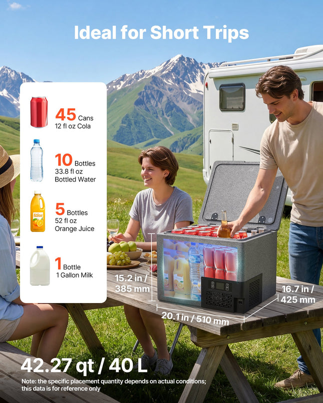Automobilinis šaldytuvas VEVOR FE40, 40 l talpa