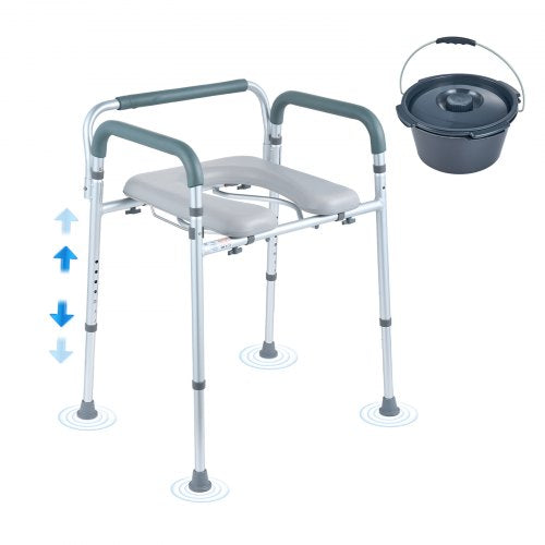 Neįgaliojo kėdė-tualetas VEVOR FBL730211, 158,8 kg apkrova
