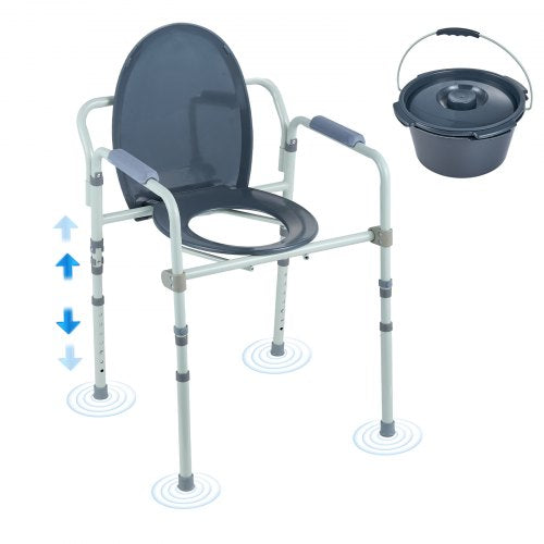 Neįgaliojo kėdė-tualetas VEVOR FBL710007, 158,8 kg apkrova