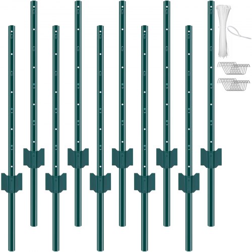 Tvoros stulpai VEVOR 10-3ft, 91 cm, 10 vnt.