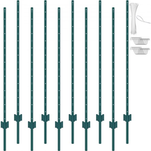 Tvoros stulpai VEVOR 10-5ft, 152,4 cm, 10 vnt.