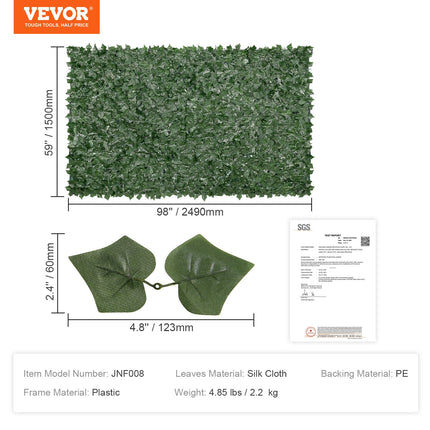 Dirbtinė gebenės tvora VEVOR JNF008, 1,5 x 2,5 m