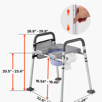 Tualeto kėdė-paaukštinimas VEVOR FBL760638, 227 kg keliamoji galia