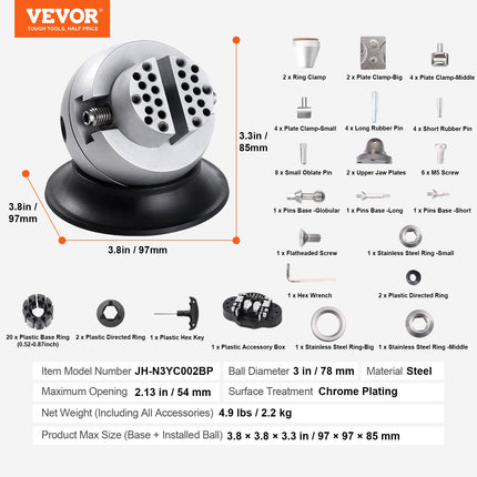 Graviravimo spaustuvas VEVOR JH-N3YC002BP, 78 mm