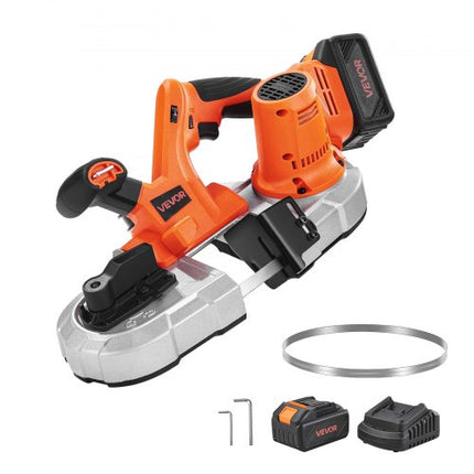 Akumuliatorinis juostinis pjūklas VEVOR BW2110, 65 mm pjovimo gylis