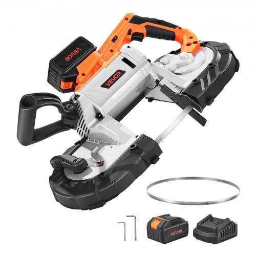 Akumuliatorinis juostinis pjūklas VEVOR BW2111, 127 mm pjovimo gylis