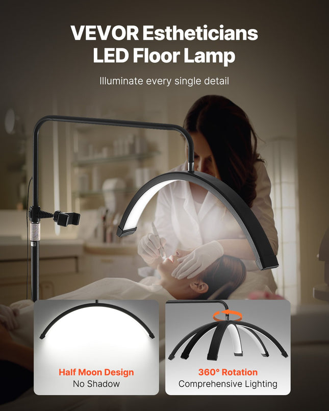 Kosmetologinė pusmėnulio lempa VEVOR HD-M6X, 40W