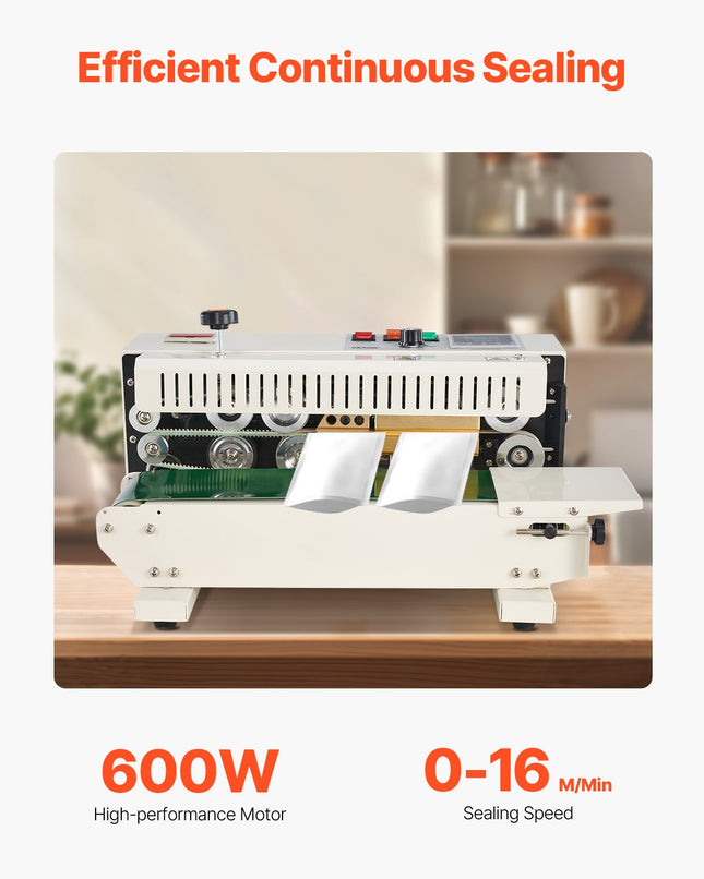 Horizontali maišelių sandarinimo mašina VEVOR 900MWSJ, 600W