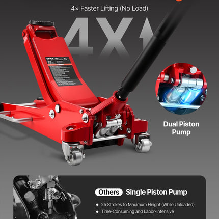Žemo profilio hidraulinis keltuvas VEVOR WD-A-03000-B00-0, 3 t