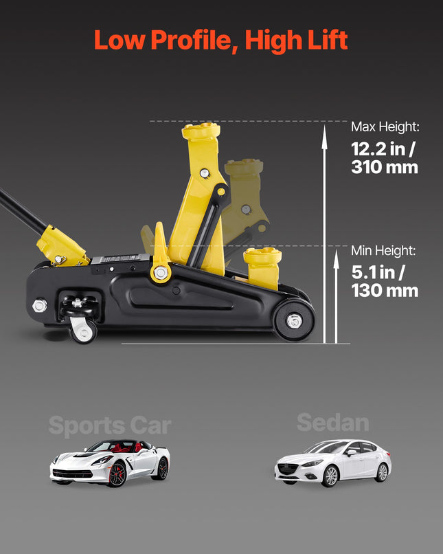 Žemo profilio hidraulinis keltuvas VEVOR VL-80015, 1,5 t