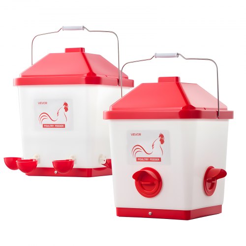 Automatinė lesyklėlė ir girdykla naminiams paukščiams VEVOR 5GAL F+D, 19 L / 18,14 kg