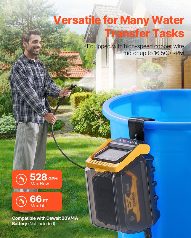 Akumuliatorinis panardinamas vandens siurblys VEVOR FSP20DC-2, 33 l/min.