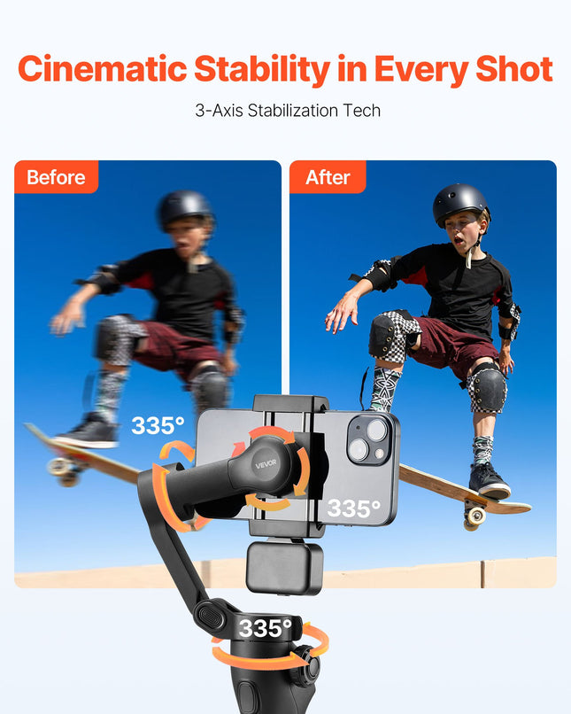Išmaniojo telefono stabilizatorius VEVOR CM8, 3 ašių stabilizavimas