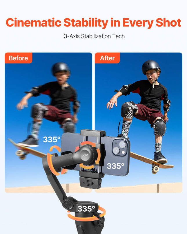 Išmaniojo telefono stabilizatorius VEVOR CM8, 3 ašių stabilizavimas