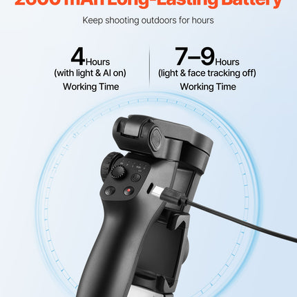 Išmaniojo telefono stabilizatorius VEVOR CM8, 3 ašių stabilizavimas