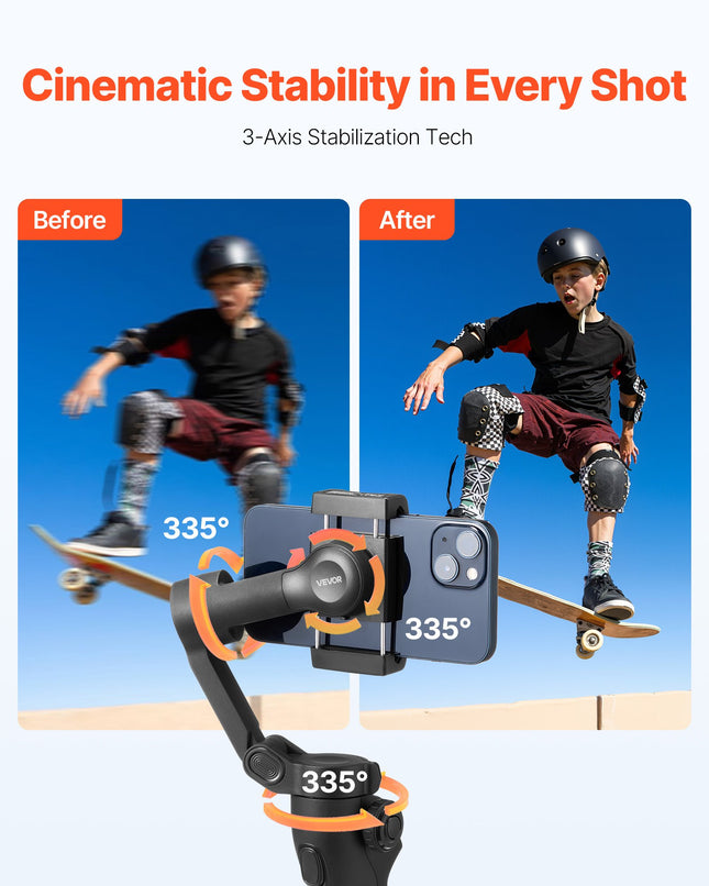 Išmaniojo telefono stabilizatorius VEVOR CM8, 3 ašių stabilizavimas