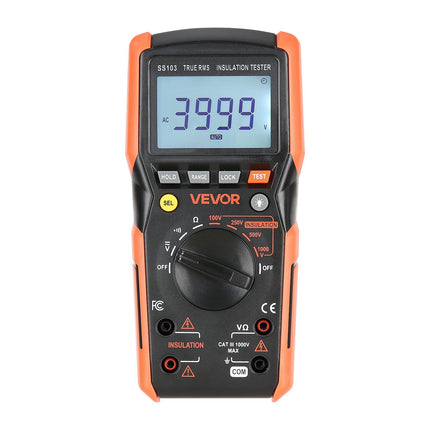 Skaitmeninis multimetras VEVOR SS103, 1000V AC/DC