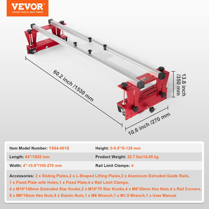 Medienos lyginimo staklės VEVOR YS64-001S, 1625 mm