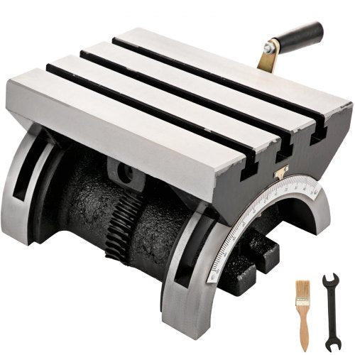 Paverčiamas frezavimo stalas VEVOR 25,4x17,8 cm, 0–80° reguliuojamas kampas