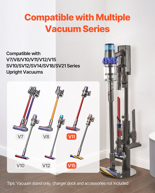 Dulkių siurblio stovas VEVOR D14, suderinamas su Dyson V7-V15 serija