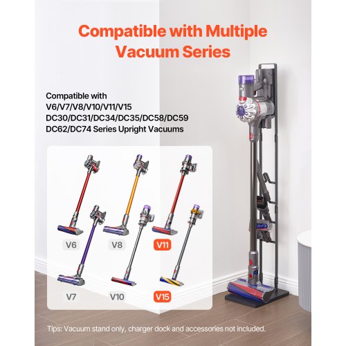 Dulkių siurblio stovas VEVOR HLXCQJ-A01, suderinamas su Dyson V6-V15 modeliais