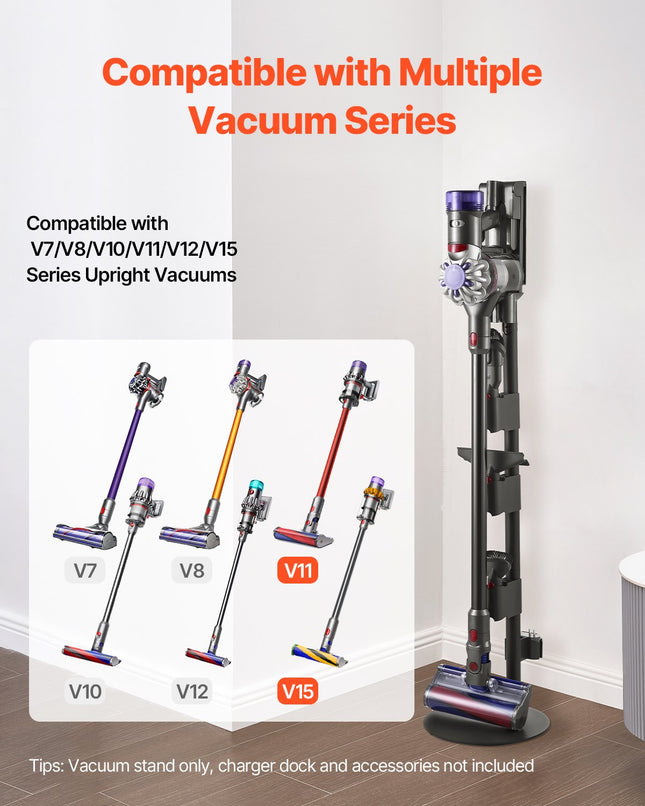 Dulkių siurblio stovas VEVOR D15, suderinamas su Dyson V7-V15 serijomis
